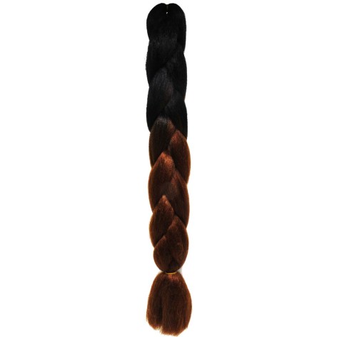 Канекалон "Омбре" 60 см, чорно-коричневий