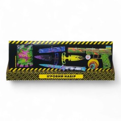Игровой набор "BIG BOX Suture", деревянный - резинкострел, ножи, перчатки, брелок