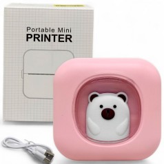 Портативный термопринтер "Portable mini printer" (розовый)