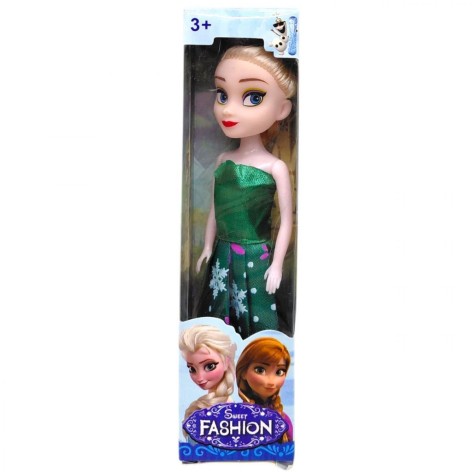 Кукла в стиле популярной сказочной героини "FROZEN" (ЗЕЛЕНАЯ)