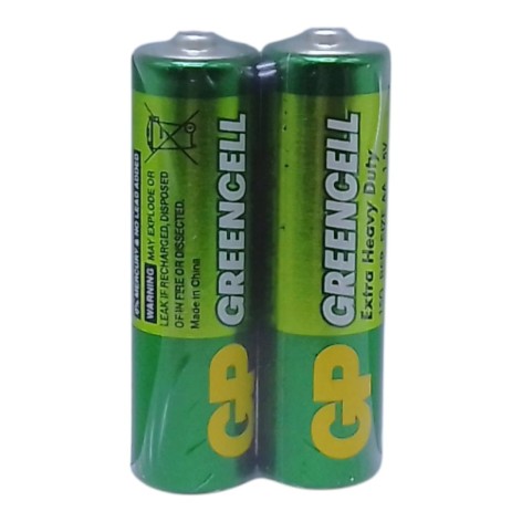 Батарейка GP Greencell 15G-S2 сольова R6, AA, 2 штуки
