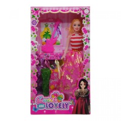 Кукла "Sweet and lovely", розовая юбка вид 1