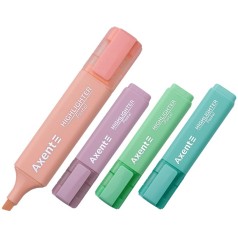 Маркер Highlighter 2537-A, 1-5 мм клиноп., набор 4х пастель