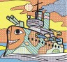 Водные раскраски "Военные корабли" (укр)