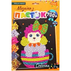 Мозаїка з паєток Собачка
