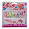 Свечи-буквы на торт "Happy Birtday" разноцветные 16,2*15,5 см (31674)