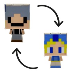 Герой-трансформер "Майнкрафт/MINECRAFT" (СЕРЫЙ) на планшете