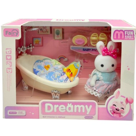 Набор мебели с животным (флоксовая фигурка, аксессуары)