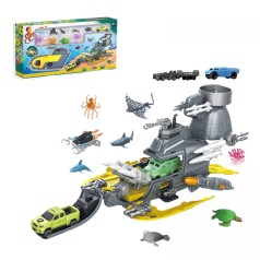 Подлодка “Субмарина”, 6 фигурок животных, разлагается, механический запускатель, 2 пушки, снаряды, подвижные элементы, в коробке