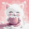 Картина за номерами "Какао для котика" (картина №1) 30х30 см