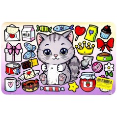 Одевалка магнитная деревянная (котик)