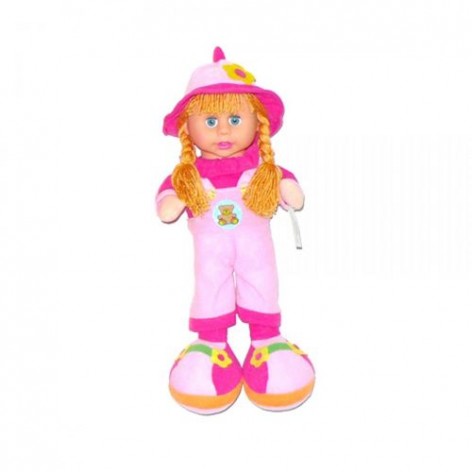 Лялька м'яка з чепчиком (рожевий)