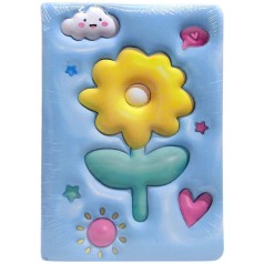 Блокнот 3D Цветы, формат а5 (ГОЛУБОЙ)