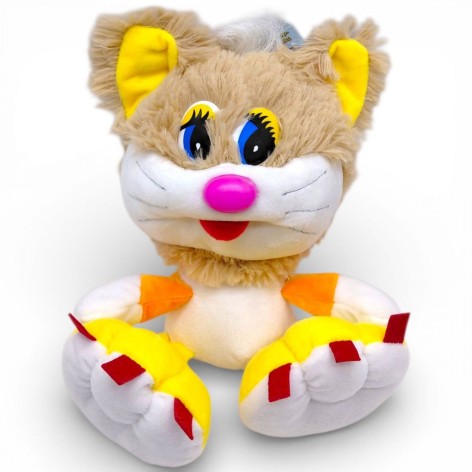 Мягкая игрушка "Коротышка кот", 14х20х24 (ЖЕЛТЫЙ)