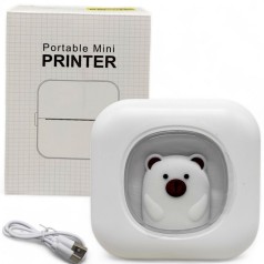 Портативный термопринтер "Portable mini printer" (белый)