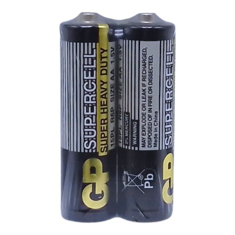 Батарейка GP SUPERCELL 15PL-S2 соляна R6, AA, 2 штуки
