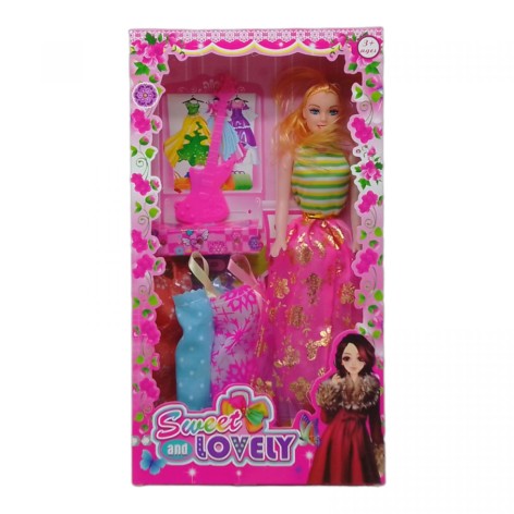 Кукла "Sweet and lovely", розовая юбка вид 2