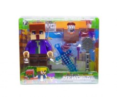 Конструктор фигурка "My World Minecraft" (фиолетовый)