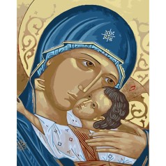 Картина по номерам "Псково-Печерская икона. Трогания" 40х50 см