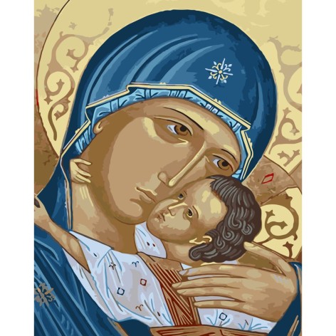 Картина по номерам "Псково-Печерская икона. Трогания" 40х50 см