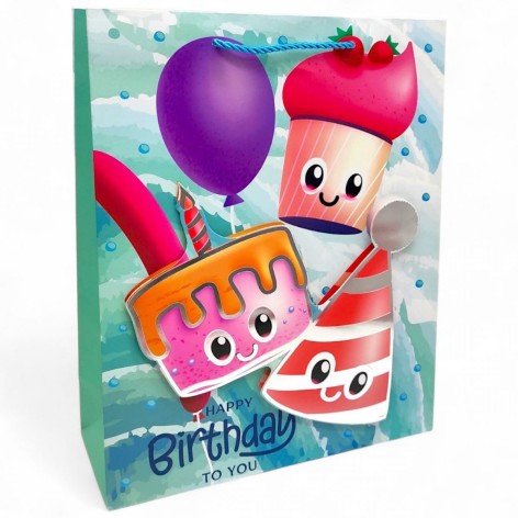 Пакет подарочный, 32х26х10 см, (МЯТНЫЙ)