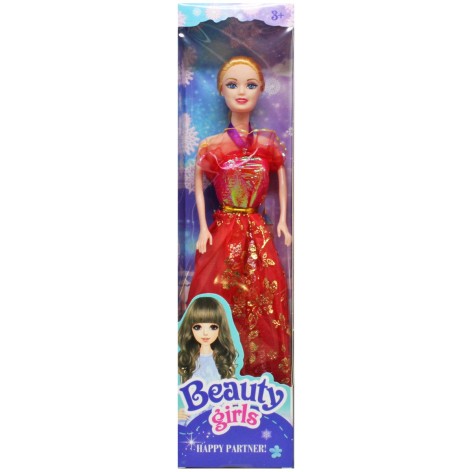 Кукла "Beauty girl", в красном, микс видов