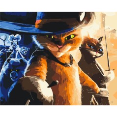 Картина по номерам "Кот в сапогах" 40x50 см