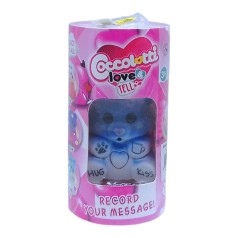 Игрушка-повторюшка "Coccolotti Love and Tell", мишка-брелок, 8,5 см (синий)