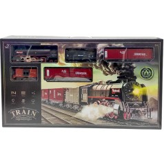 Железная дорога (5 вагонов, дорога 99х207 см, подсветка, парогенерация)