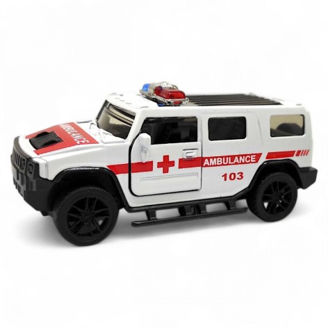 Машинка металлическая "АВТОПРОМ. HUMMER AMBULANCE" (БЕЛАЯ)
