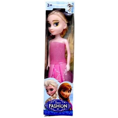Кукла в стиле популярной сказочной героини "FROZEN" (РОЗОВАЯ)