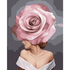 Картина по номерам "Девушка-роза"