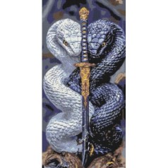 Алмазна мозаїка "Стражі меча" 40х80 см