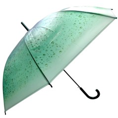 Парасолька напівавтомат, d=103 см, довжина: 83 см, 8 спиць, тростина, (ЗЕЛЕНА)
