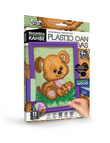 Вышивка на пластиковой канве "PLASTIC CANVAS: Мишутка"