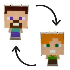 Герой-трансформер "Майнкрафт/MINECRAFT" (СТИВ) на планшете