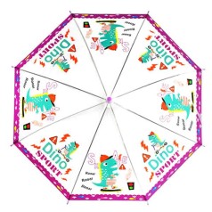 Зонтик-трость "Зверушки", сиреневый (d=86 см)