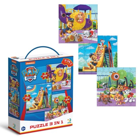 Пазл 3в1 "Щенячий патруль. Игровая площадка"