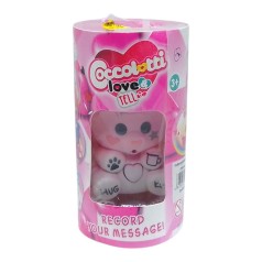 Игрушка-повторюшка "Coccolotti Love and Tell", мишка-брелок, 8,5 см (розовый)