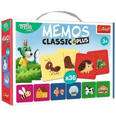 Настільна гра - "Мемос Класичні плюс 36 карт Звірята та їхні хатинки /Trefl