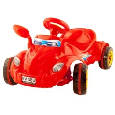 Машинка "Молния", педальная (красная)