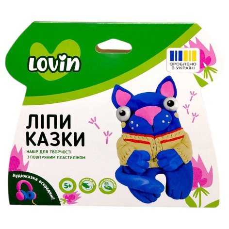 Набор для творчества с воздушным пластилином "ЛепиСказки" (КОТИК)