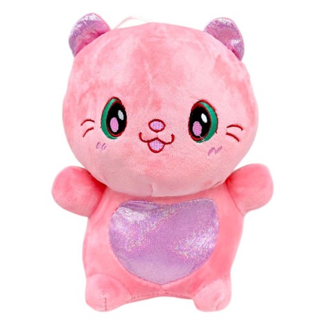 Мягкая игрушка цветной котик 20 см (РОЗОВЫЙ)