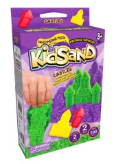 Кинетический песок "KidSand: Замок" с формочками, 200 г (рус)