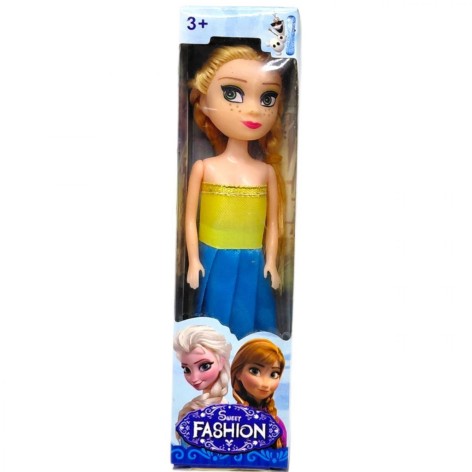 Кукла в стиле популярной сказочной героини "FROZEN" (Желто-голубой)