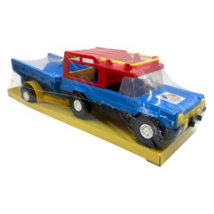 Машина "Мерс с коневозом" (синий + синий прицеп)