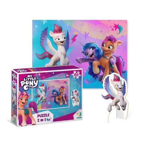 Пазли 2в1 "My little pony", з фігуркою, 60 елементів