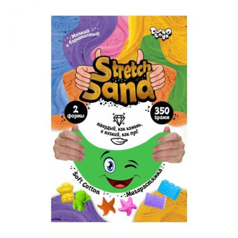 Кінетичний пісок "Stretch Sand" рус 350 г зелений