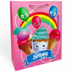 Пакет подарочный, 32х26х10 см, (РОЗОВЫЙ)