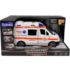 Машина "Скорая помощь" инерционная, озвученная, со светом, в коробке (30*16,5*12,5 см)
